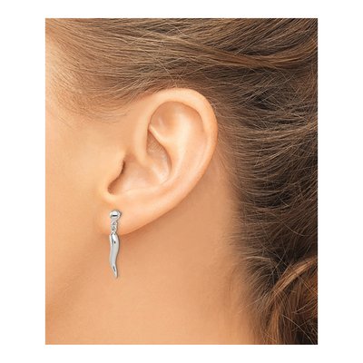 Sterling Silver Horn Dangle Earrings – view 4
