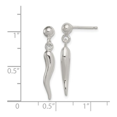 Sterling Silver Horn Dangle Earrings – view 5