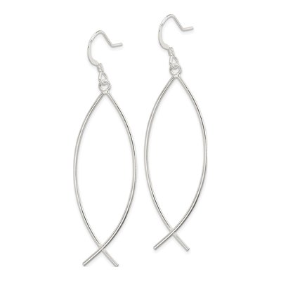 Sterling Silver Ichthus Dangle Earrings – view 3