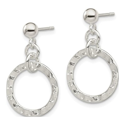 Sterling Silver Dangling Circle Dangle Earrings – view 3