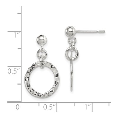 Sterling Silver Dangling Circle Dangle Earrings – view 5