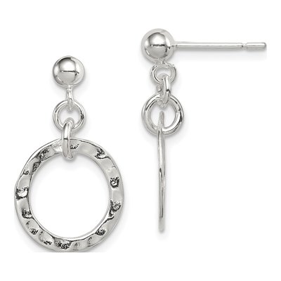Sterling Silver Dangling Circle Dangle Earrings