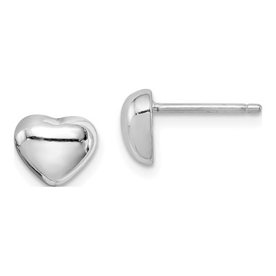 Sterling Silver Heart Stud Earrings