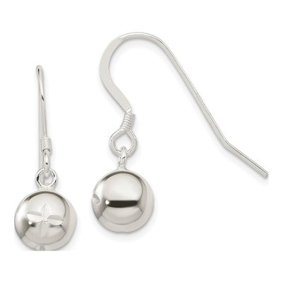 Sterling Silver Diamond-Cut Dangle Earrings