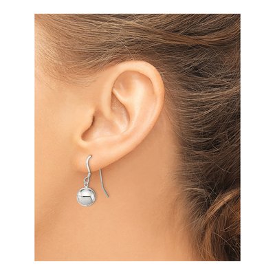 Sterling Silver Diamond-Cut Dangle Earrings – view 4