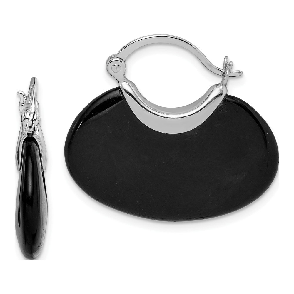 Sterling Silver Onyx Dangle Earrings