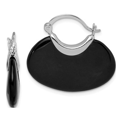 Sterling Silver Onyx Dangle Earrings