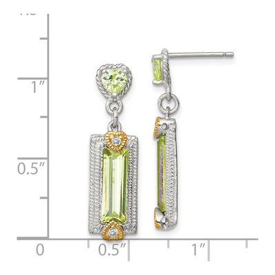 Sterling Silver CZ Heart Dangle Earrings – view 5
