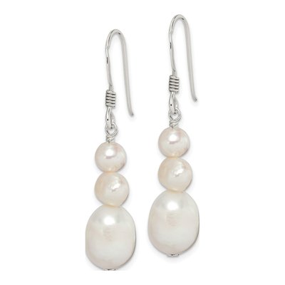 Sterling Silver Freshwater Cultured Pearl Dangle Earrings – view 3