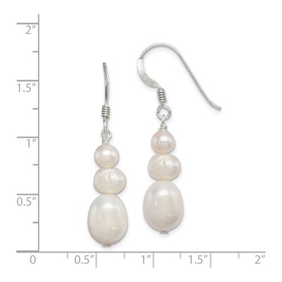 Sterling Silver Freshwater Cultured Pearl Dangle Earrings – view 5