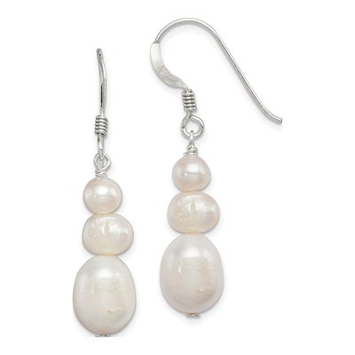 Sterling Silver Freshwater Cultured Pearl Dangle Earrings