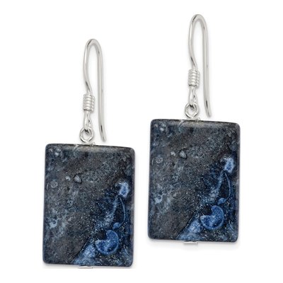 Sterling Silver Blue Sodalite Dangle Earrings – view 3
