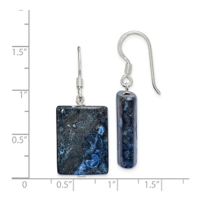 Sterling Silver Blue Sodalite Dangle Earrings – view 5