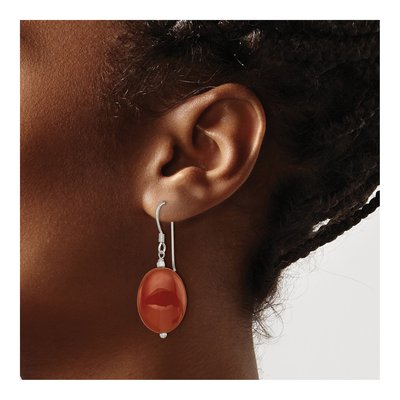 Sterling Silver Carnelian Dangle Earrings – view 4