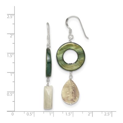 Sterling Silver Mother of Pearl Dangle Earrings – view 4