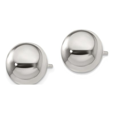 Sterling Silver Button Stud Earrings – view 3