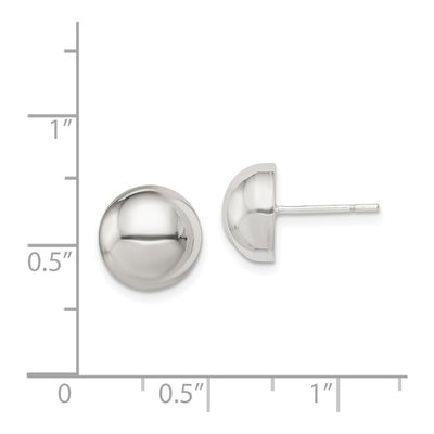 Sterling Silver Button Stud Earrings – view 5