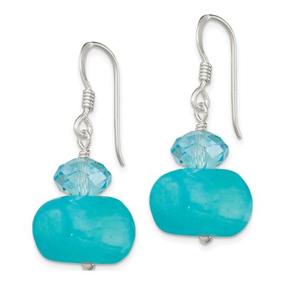 Sterling Silver Crystal Dangle Earrings – view 3