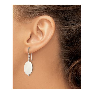 Sterling Silver Mother of Pearl Dangle Earrings – view 3