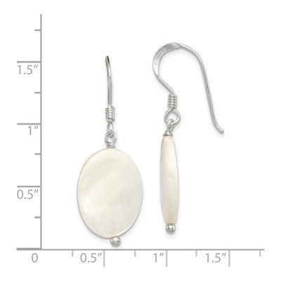Sterling Silver Mother of Pearl Dangle Earrings – view 4