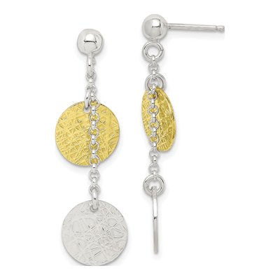 Sterling Silver Circle Dangle Earrings