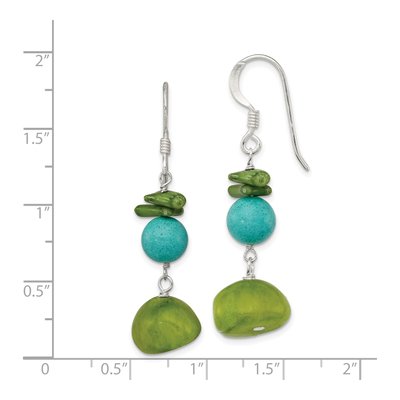 Sterling Silver Jade Dangle Earrings – view 5
