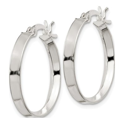 Sterling Silver 20mm Hoop Earrings – view 3