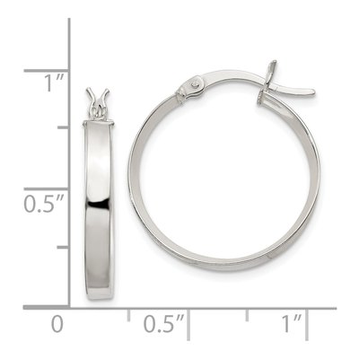 Sterling Silver 20mm Hoop Earrings – view 5