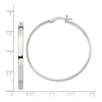 Sterling Silver 40mm Hoop Earrings – view 5