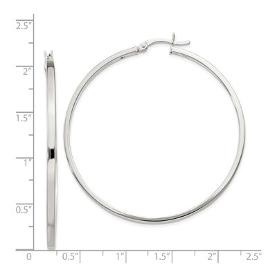 Sterling Silver 50mm Hoop Earrings – view 5