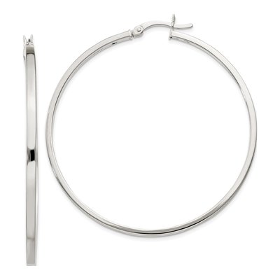 Sterling Silver 50mm Hoop Earrings