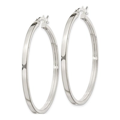 Sterling Silver 40mm Hoop Earrings – view 3