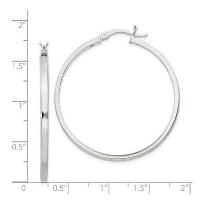 Sterling Silver 40mm Hoop Earrings – view 5