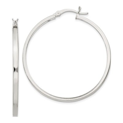 Sterling Silver 40mm Hoop Earrings