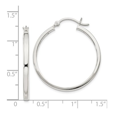Sterling Silver 30mm Hoop Earrings – view 5