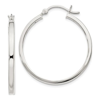 Sterling Silver 30mm Hoop Earrings