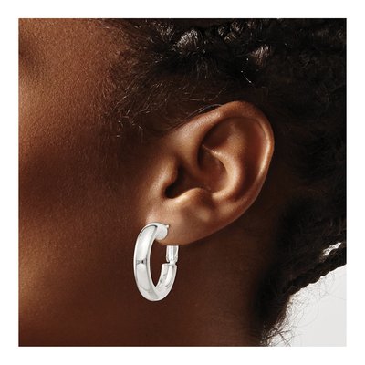 Sterling Silver 25mm Hoop Earrings – view 4