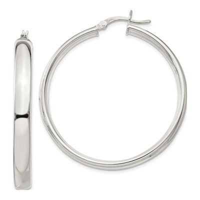 Sterling Silver 40mm Hoop Earrings