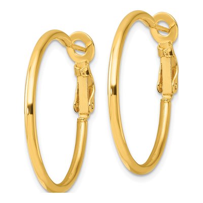 Gold-Plated Sterling Silver 30mm Hoop Earrings – view 3
