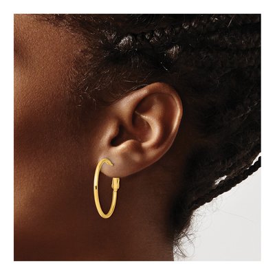 Gold-Plated Sterling Silver 30mm Hoop Earrings – view 4