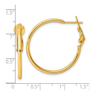 Gold-Plated Sterling Silver 30mm Hoop Earrings – view 5