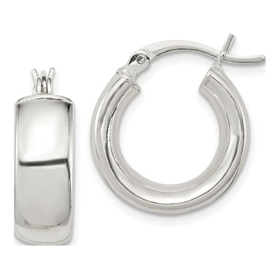 Sterling Silver 9mm Round Hoop Earrings