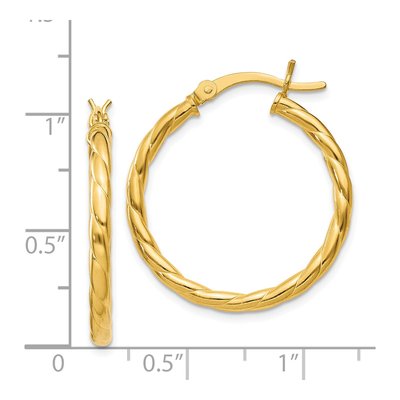 Gold-Plated Sterling Silver 20mm Twisted Hoop Earrings – view 5