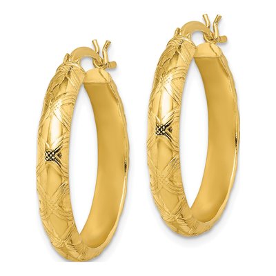 Gold-Plated Sterling Silver 21mm Hoop Earrings – view 3
