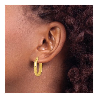 Gold-Plated Sterling Silver 21mm Hoop Earrings – view 4