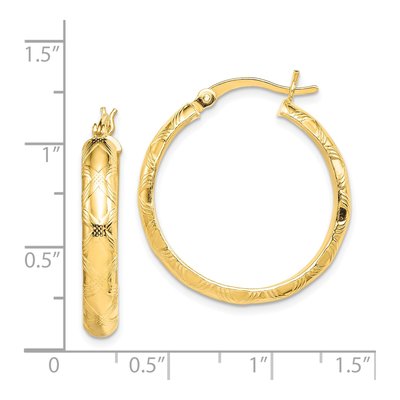 Gold-Plated Sterling Silver 21mm Hoop Earrings – view 5