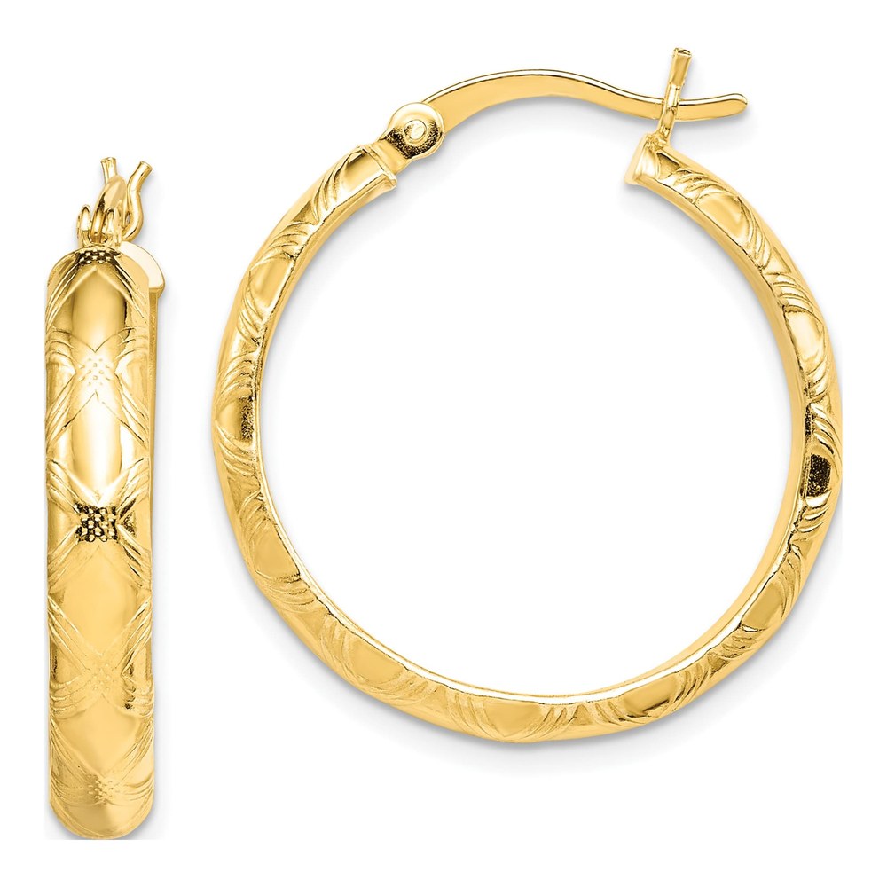 Gold-Plated Sterling Silver 21mm Hoop Earrings