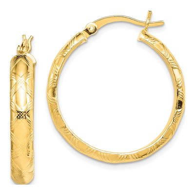 Gold-Plated Sterling Silver 21mm Hoop Earrings