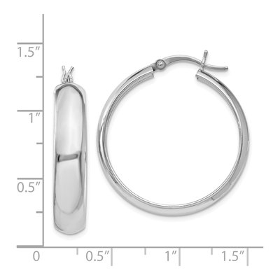 Sterling Silver 26mm Hoop Earrings – view 5