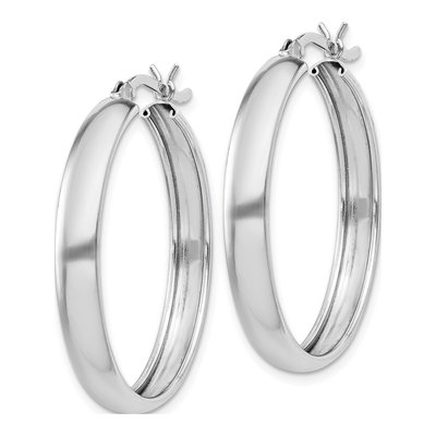 Sterling Silver 26mm Hoop Earrings – view 3